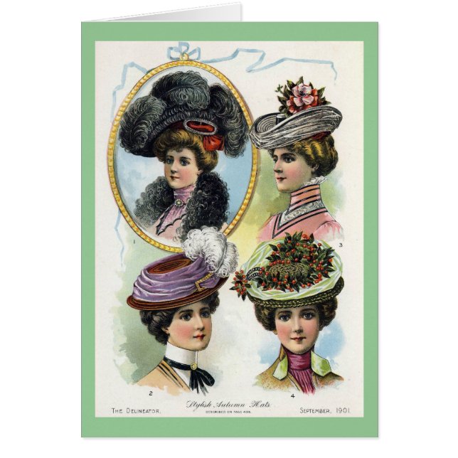 Femmes vintages utilisant des casquettes (Devant)