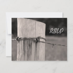 Fence rurale Post Pays Ranch Mariage RSVP