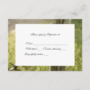 Fencepost, Barbed Wire Rustique rsvp avec envelopp