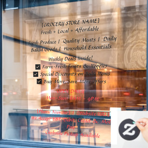 Fenêtre 52" x 72" Autocollant pour vitrine de magasin d'al