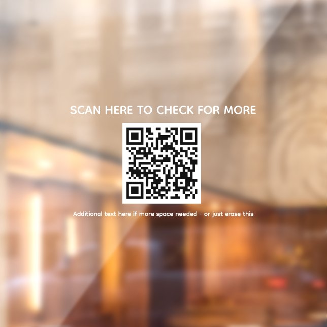Fenêtre Autocollant de code QR pour devanture de magasin - (Feuille 2)