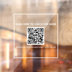 Fenêtre autocollant de code qr pour la devanture du magasi