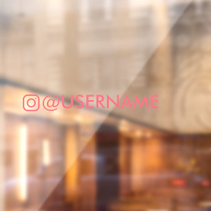 Fenêtre autocollant instagram personnalisé pour vitre de v