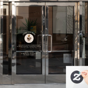 Fenêtre Autocollant personnalisé pour la vitrine d'un café