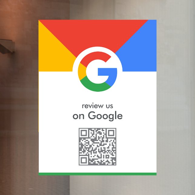 Fenêtre Autocollant pour vitre Google Reviews | Autocollan (Gain Google reviews & grow your business with this editable  rating request window cling decal sign.)