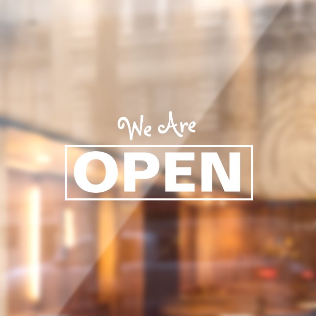 Fenêtre Autocollant pour vitrine de magasin ouvert (Feuille 2)