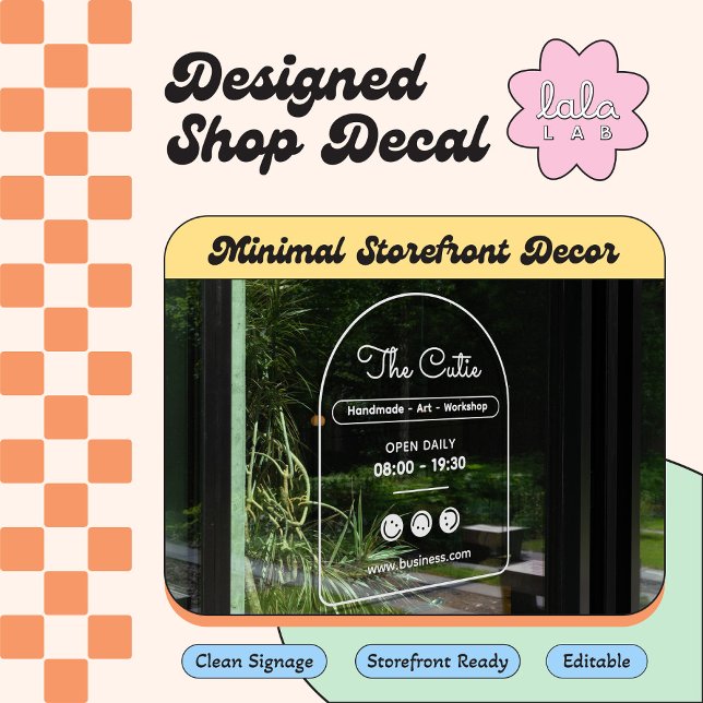 Fenêtre Autocollant tendance blanc pour vitrine de magasin (Créateur téléchargé)