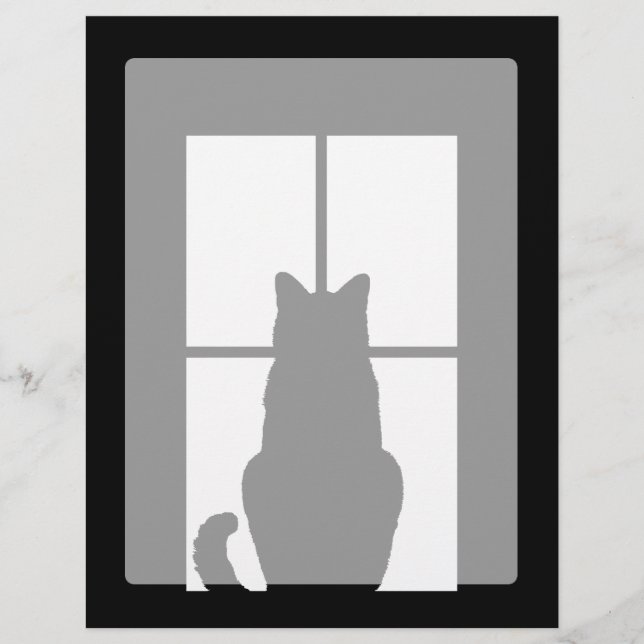 Fenêtre Chat noir Cliquez pour Customiser une déco (Devant)