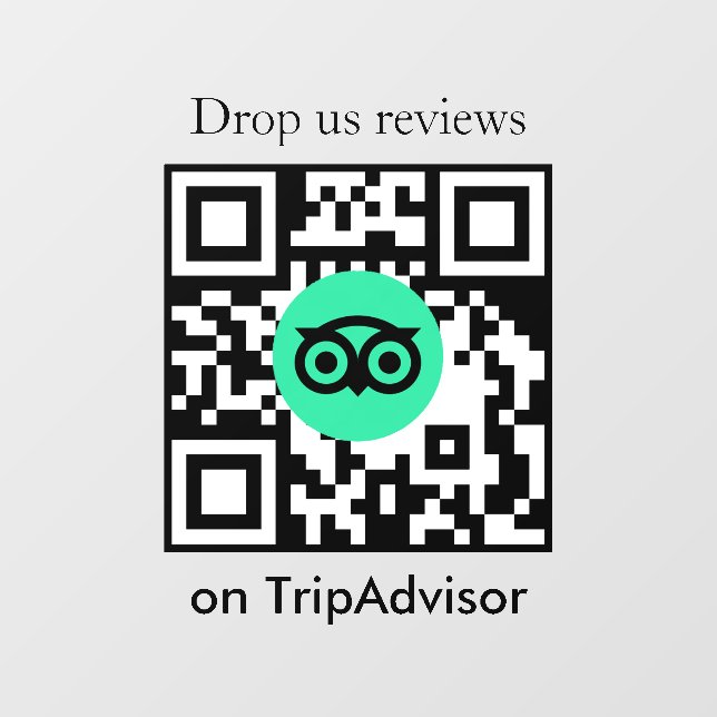 Fenêtre Code QR de critiques Tripadvisor Autocollant pour  (Feuille)