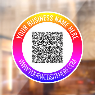 Fenêtre Code QR personnalisé et texte Autocollant pour vit