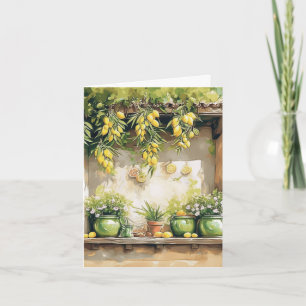 Fenêtre de citron jaune rustique florale vierge