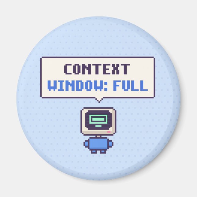 Fenêtre de contexte : Aimant Pixel AI drôle comple (Devant)