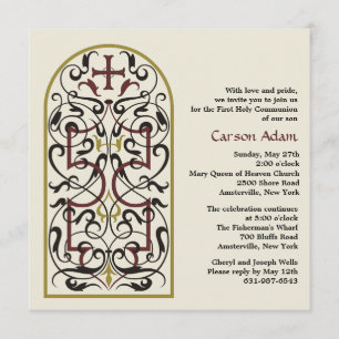 Fenêtre de la cathédrale Invitation religieuse