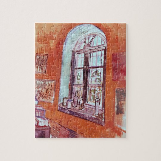Fenêtre de Van Gogh du studio de Vincent à l'asile Puzzle