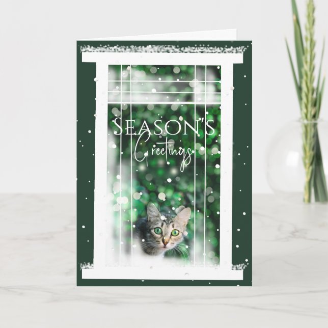 Fenêtre d'hiver avec une jolie carte de Noël pour  (Devant)