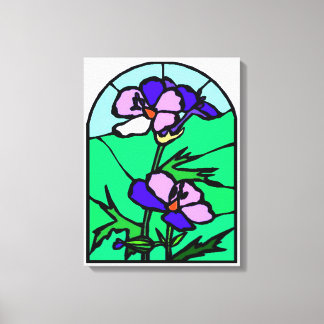Fenêtre d'impression de toile de Fleurs