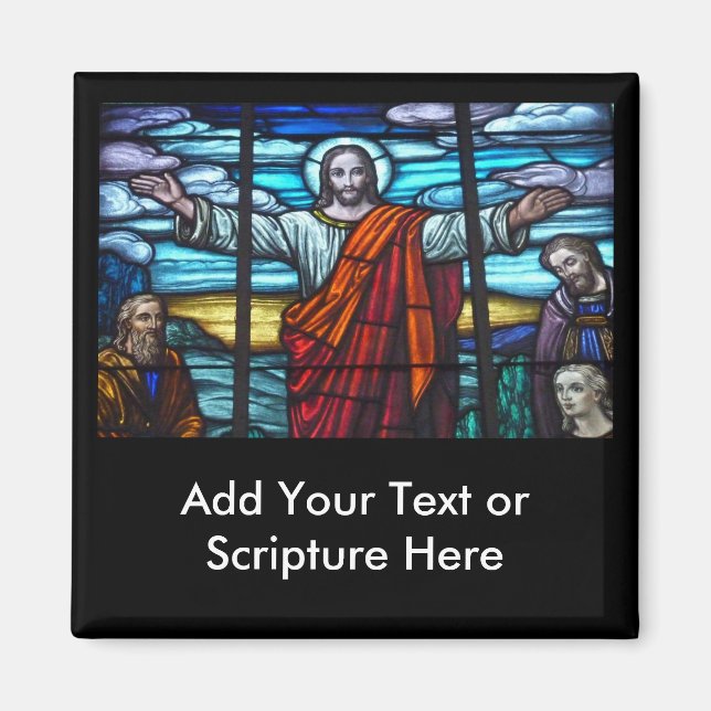 Fenêtre en verre tendu Magnet Jésus Christ (Devant)