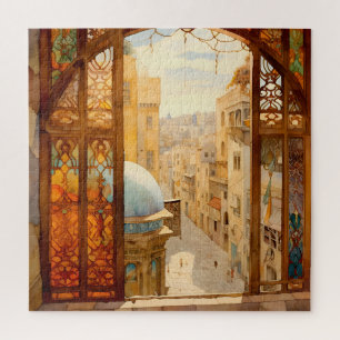 Fenêtre Jérusalem Vue Jigsaw Puzzle