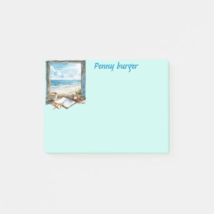 Fenêtre sur la plage note post-it personnaliser lu