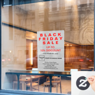Fenêtre Vente du Vendredi Noir Entreprise Autocollant pour