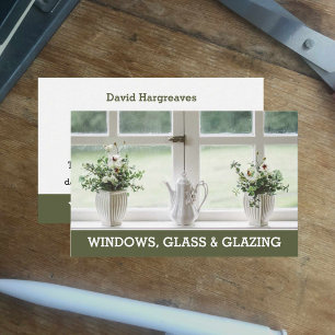 Fenêtres et Carte de visite vitrant.