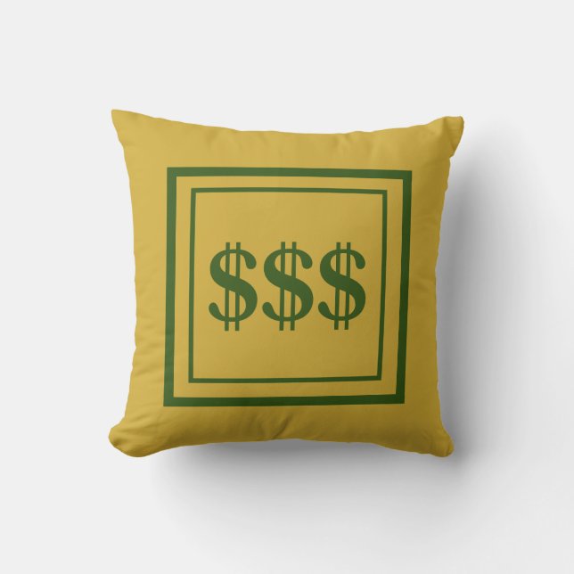 Feng Shui Prosperity Oreiller Or et vert (Recto)