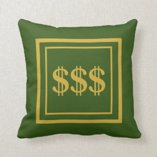 Feng Shui Prosperity Oreiller vert et or