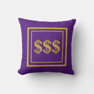 Feng Shui Prosperity Oreiller violet et or