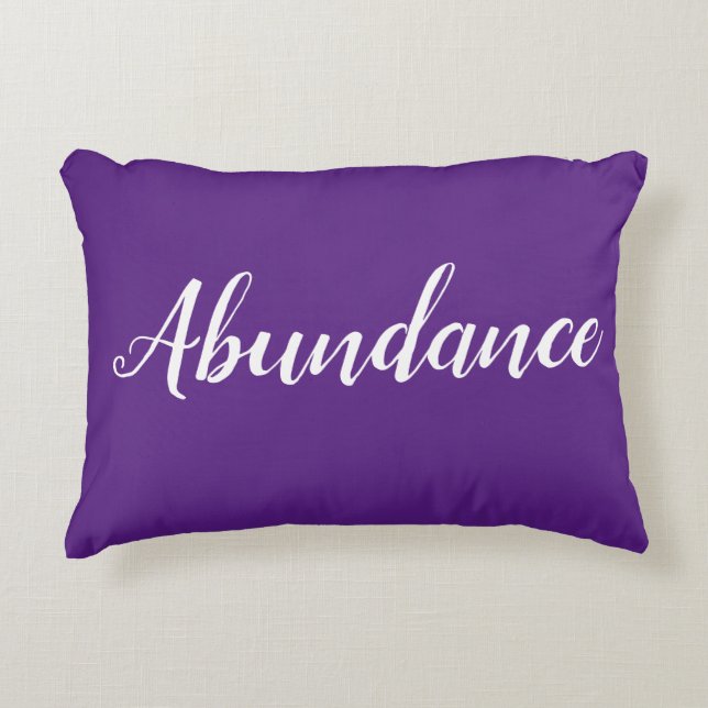 Feng Shui Purple "Abondance" Accent Coussin (Devant)