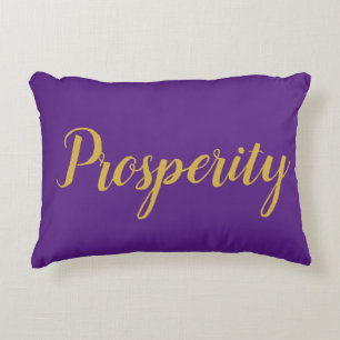 Feng Shui Purple & Or "Prospérité" Accent Coussin