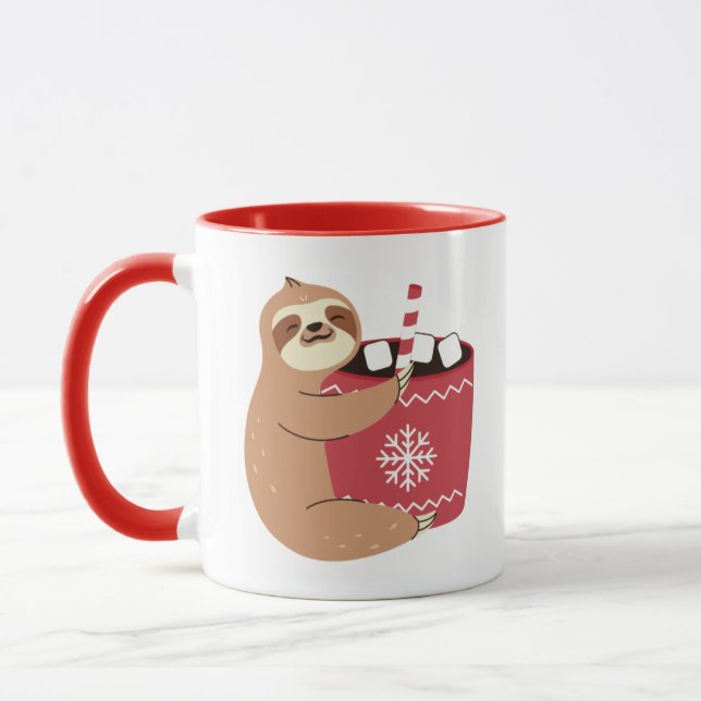 Fente avec tasse de cacao chaud pour Noël (Gauche)