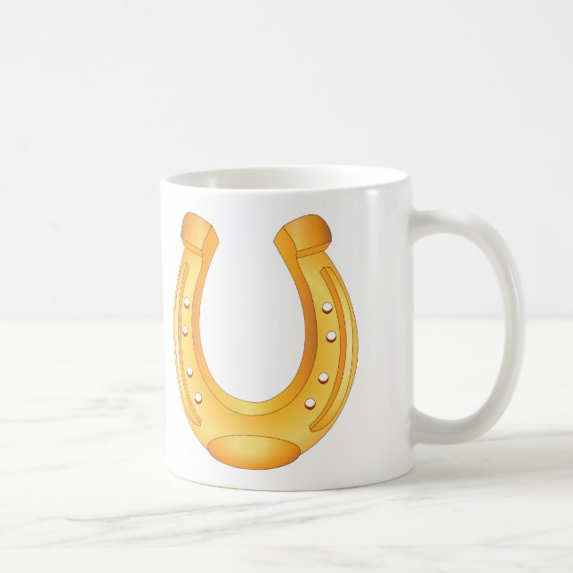 Fer à cheval doré Tasse Chanceuse (Droite)
