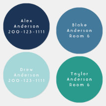 Fer Cercle Vert Bleu sur les Étiquettes de l'enfan