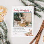 Fer et brillant | Carte photo de vacances pour ani<br><div class="desc">Les animaux de compagnie font partie de la famille et sans aucun doute, ils méritent une place sur vos cartes de Noël ! Avec une lettrage amusante et de jolies illustrations, cette carte est une excellente façon de célébrer l'amitié que vous partagez avec votre ami furry. Ajoutez votre libellé personnalisé...</div>