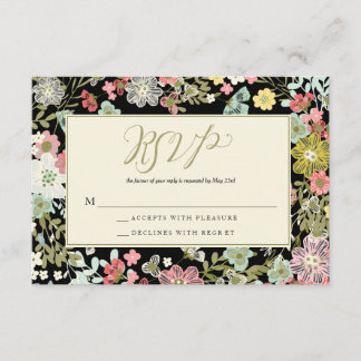 Fer Jardin Bordure Mariage RSVP Cartes de réponse