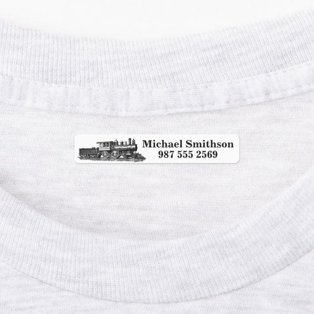 Fer sur Étiquettes pour vêtements Train à vapeur (Apposé)