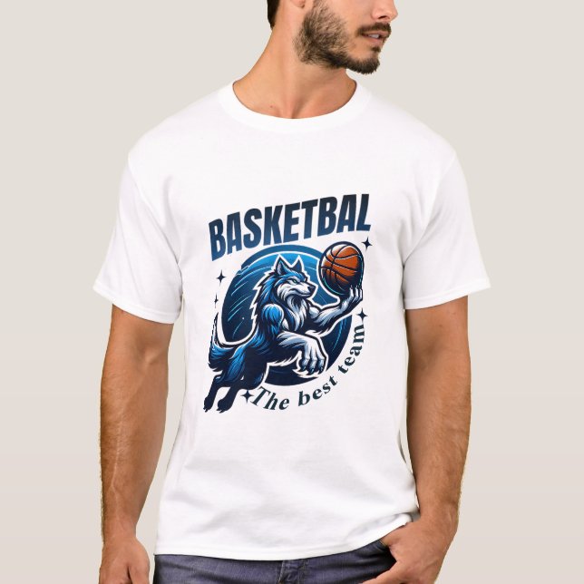 Fer Wolf Basketball T-Shirt Design (Devant)