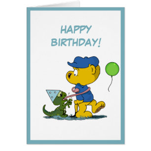 Ferald et Baby Lizard Birthday Card