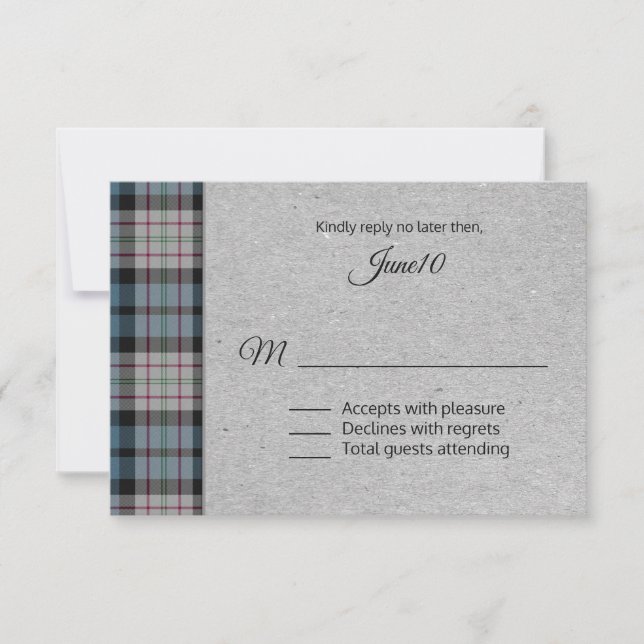 Ferguson Plaid Wedding RSVP (Devant)