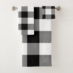 Ferme à paille de buffle noir et blanc