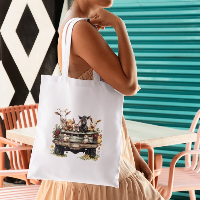 Ferme Animale Mignonne Sur Sac Fourre-Tout (Créateur téléchargé)