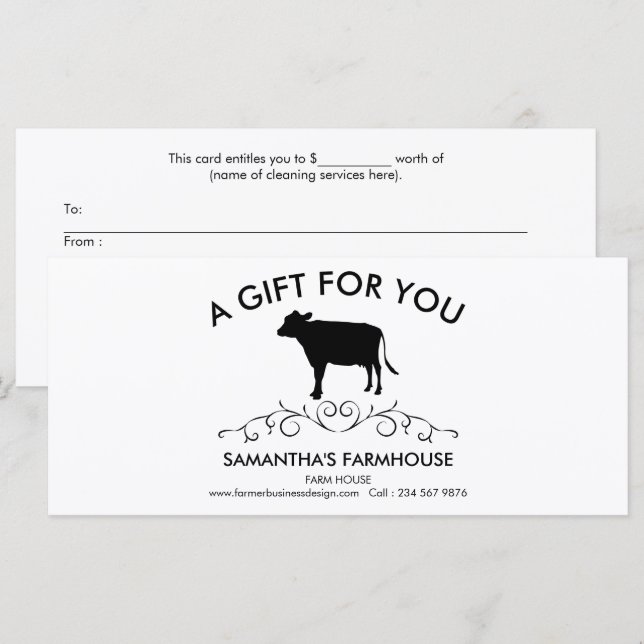 Ferme bovine artisanale (Devant / Derrière)