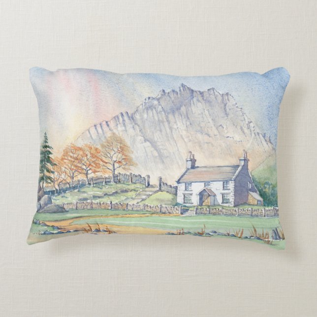 Ferme Campagne Cottage Paysage Coussin (Dos)