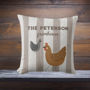 Ferme coussin rustique personnalisée