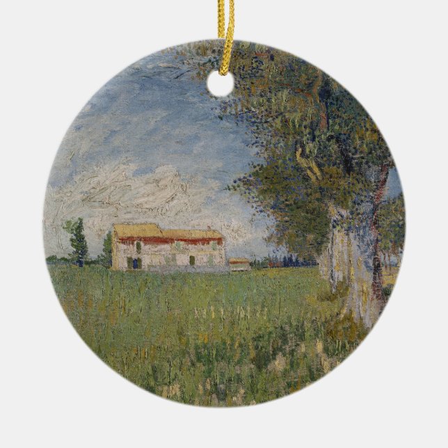 Ferme dans un ornement de champ de blé (Devant)