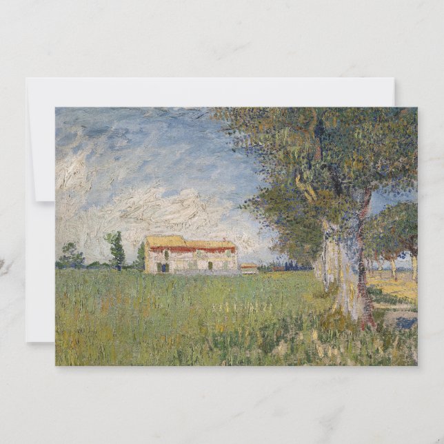 Ferme dans une zone de blé | Vincent van Gogh (Devant)