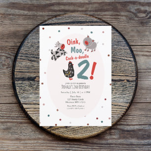 Ferme de cochons de vache Invitation pour le deuxi