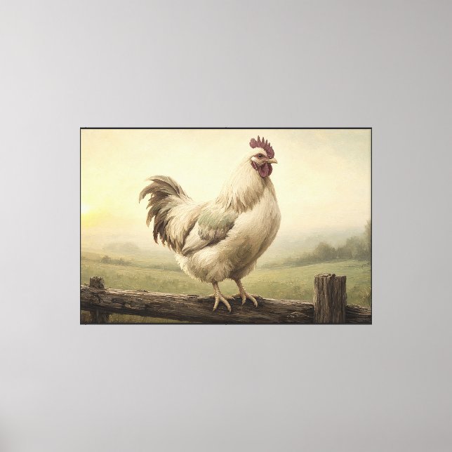 Ferme de Coq First Light sur Toile (Recto)