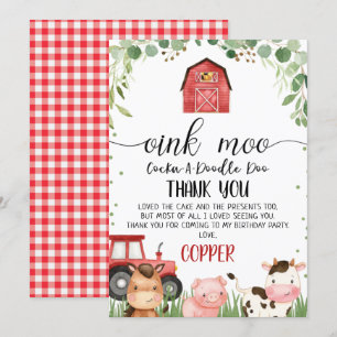 Ferme de feuillage rouge Plaid Carte de remercieme