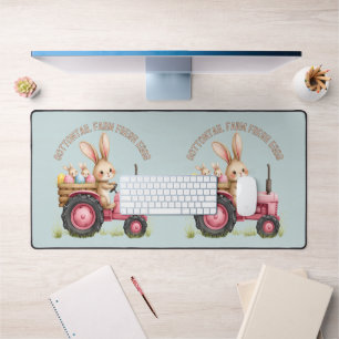 Ferme de lapin de Pâques fantaisiste tracteur vint